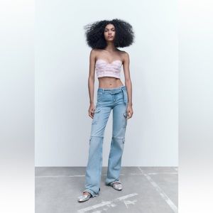 NWT ZARA textured corset top